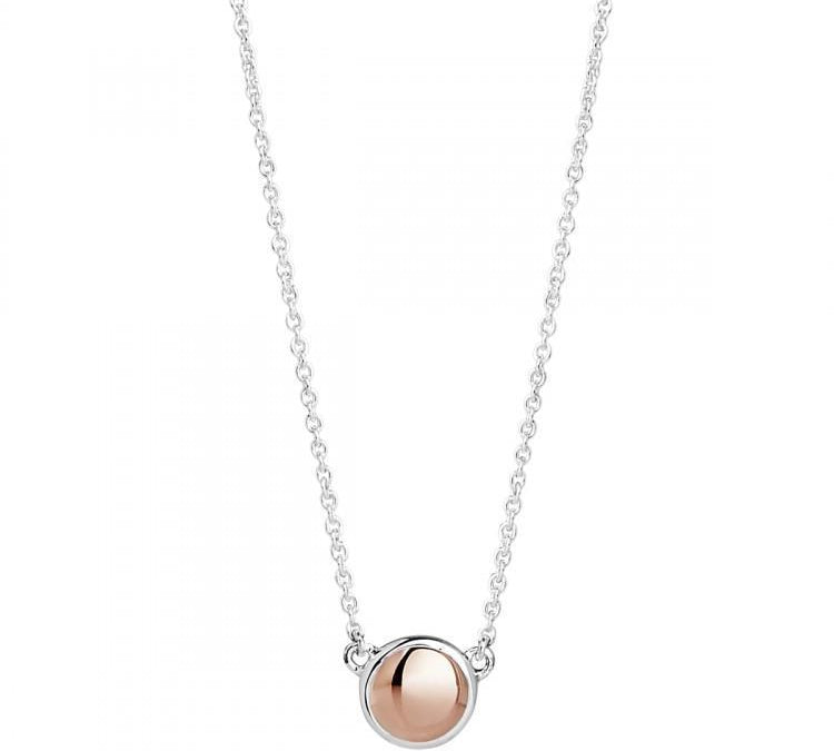 N5909-Najo Rosy Glimmer Disc Necklace-Bella-Luna