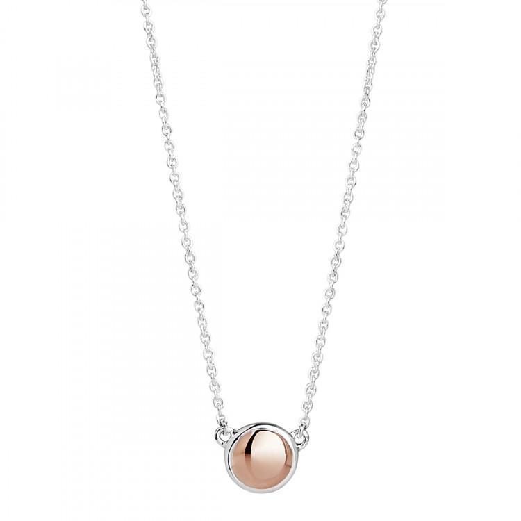 N5909-Najo Rosy Glimmer Disc Necklace-Bella-Luna