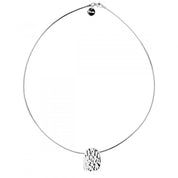 N6168-Najo Avery Beaten Disc Omega Necklace-Bella-Luna