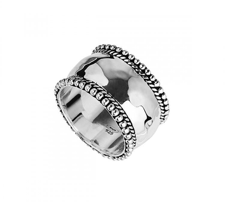  Twist Bead Edge Ring-Bella-Luna