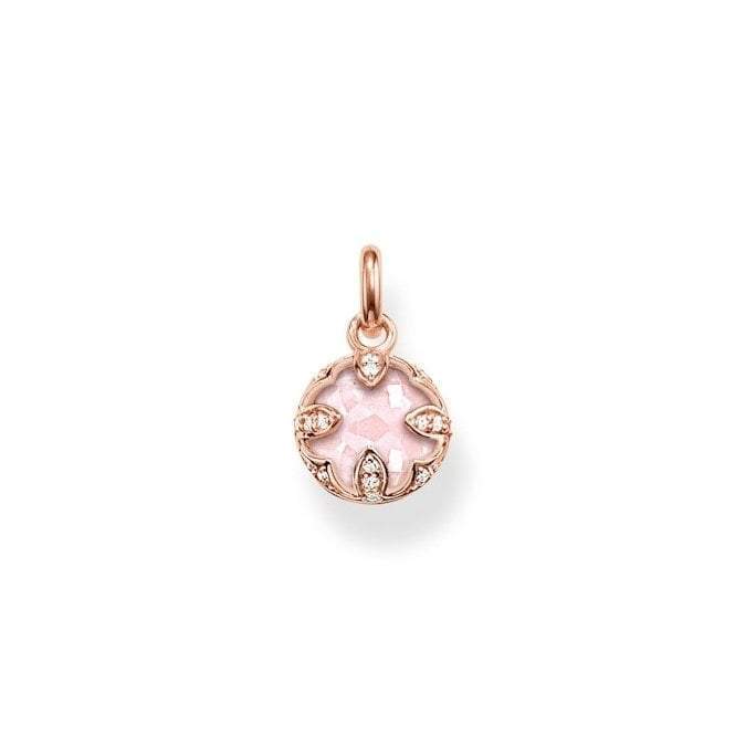 PE685-537-9-Sterling Pink Lotus Pendant-Bella-Luna