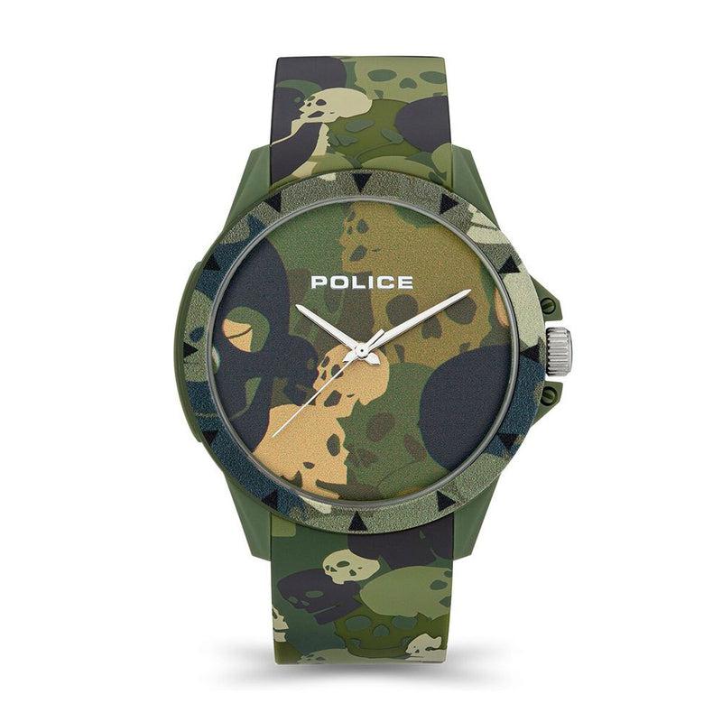 Police Gents Wing Sketch Khaki Silicone with Screen Print