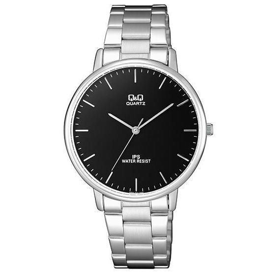 QZ00J202Y-Q&Q Gts Fashion Silver Strap Black Dial Watch-Bella-Luna