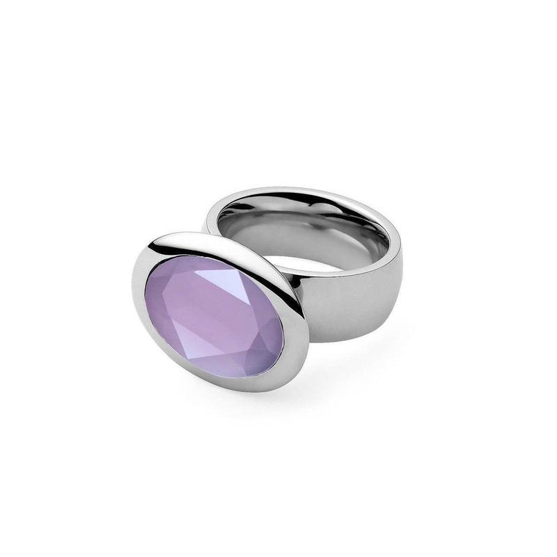 '-Qudo Tivola Large Lilac Stone Ring-Bella-Luna