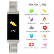 Reflex Active Smart Watch Silver Rectangle