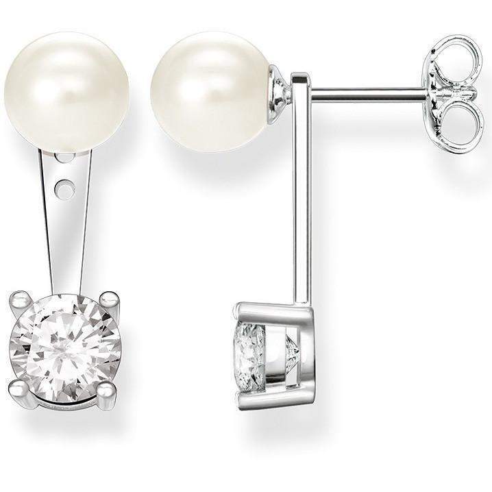 SCH150177-Thomas Sabo Single Stone Pearl Ear Jacket-Bella-Luna