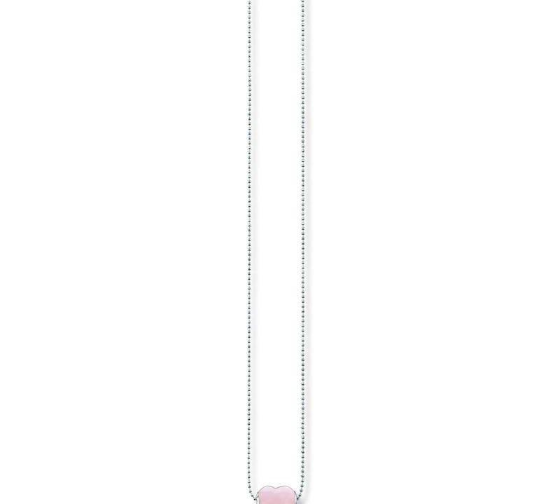 SCKE150055-Thomas Sabo Pink Heart Bead Necklace-Bella-Luna