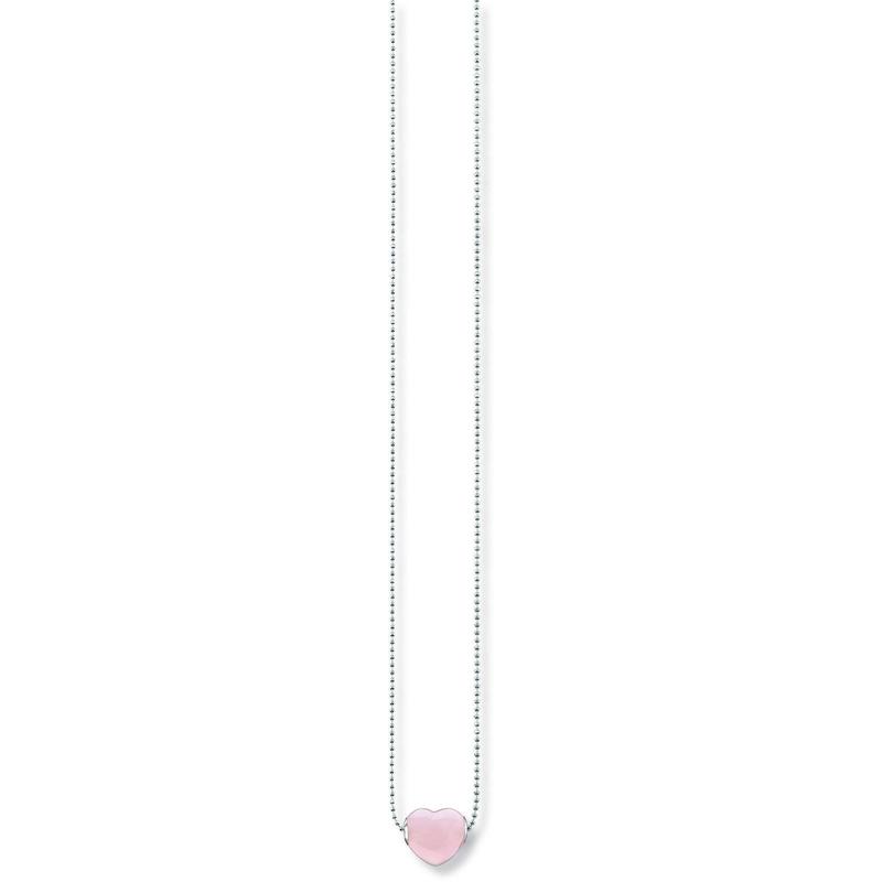SCKE150055-Thomas Sabo Pink Heart Bead Necklace-Bella-Luna
