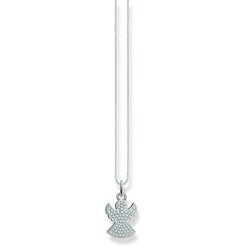 SCKE150068-Thomas Sabo Pave CZ Angel Necklace-Bella-Luna