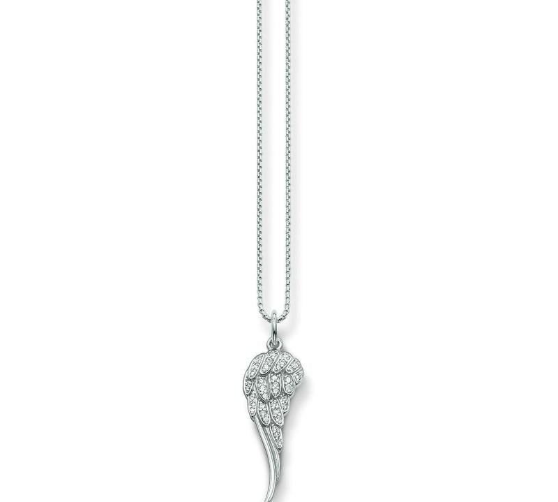 SCKE150069-Thomas Sabo Pave Angel Wing Necklace-Bella-Luna