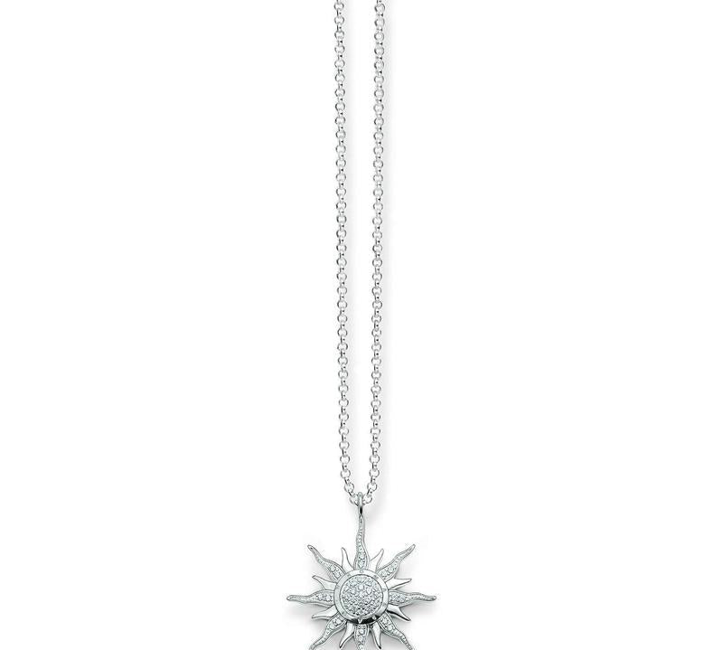 SCKE150080-Thomas Sabo Pave CZ Sun Necklace-Bella-Luna