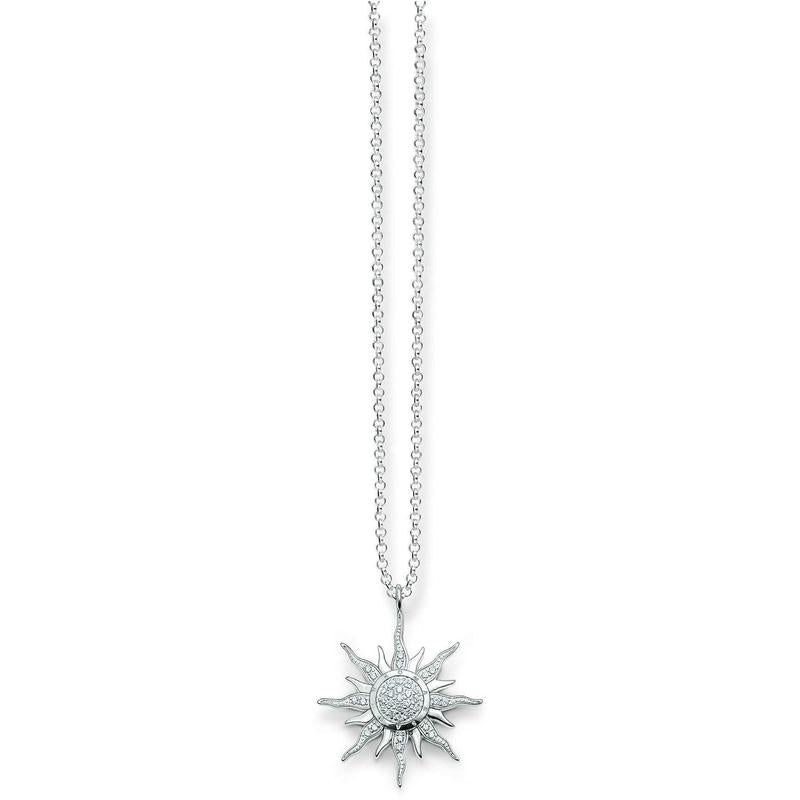 SCKE150080-Thomas Sabo Pave CZ Sun Necklace-Bella-Luna