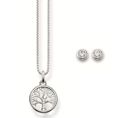 SCKEH150113-Thomas Sabo TOL Necklace & Bezel Studs Set-Bella-Luna