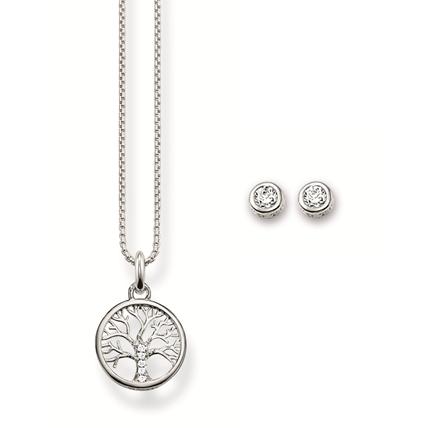 SCKEH150113-Thomas Sabo TOL Necklace & Bezel Studs Set-Bella-Luna