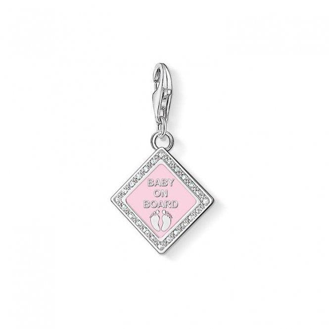 Silver Baby On Board Charm