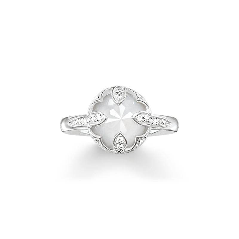 TR2027-690-14-54-Solitaire ring white lotus Women Ring-Bella-Luna