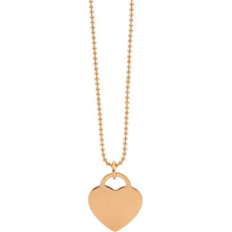 XN003RG-Georgini Rose Gold Plated Steel Heart Necklace-Bella-Luna